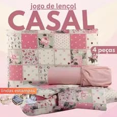 Jogo de Lençol Casal Padrão Microfibra Estampado 4 Peças - Estampas Sortidas
