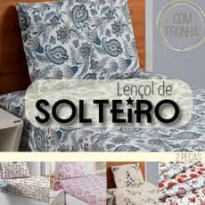 Jogo de Lençol Solteiro -  Antialérgico em Microfibra - 02 Peças Estampado - Estampas Sortidas