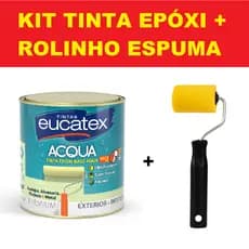 Kit Tinta Epóxi Branco Base Água Para Azulejos Madeira Metal Alvenaria 900ml ou 3,6lt Branca