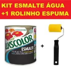 Kit Tinta Esmalte Brilhante Base de Água Lukscolor 900ml e 3,6lt - CORES