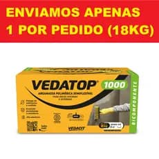 Impermeabilizante Vedatop Vedacit Caixa 18kg Cinza Bicomponente Infiltração Rodapé Mofo