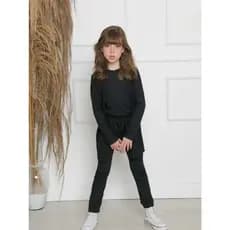 Conjunto Lanzinha Infantil Feminino com Três Peças Calça, Camiseta sem mangas e Blusa manga comprida