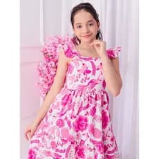 VESTIDO JUVENIL TRES MARIAS ESTAMPAS - TAMANHO 10 AO 16
