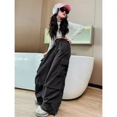 Calça Cargo Feminina Juvenil Oversized Estilo Streetwear – Tamanhos 12 a 16