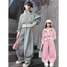 Conjunto Moletom Infantil Juvenil Oversized Feminio - Estilo e Conforto Total!