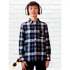 Camisa Xadrez Infantil Juvenil Flanelada Manga Longa – Festa Junina - Tamanho 4 ao 16