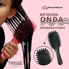 Escova Modeladora Onda Beauty Flash Profissional para Definição de Cachos e Redução de Frizz