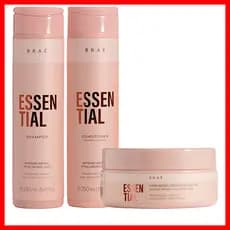 Braé Essential Shampoo 250ml + Condicionador 250ml + Máscara 200g (3 Produtos)