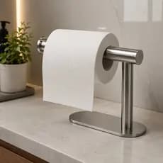 Porta Papel Higiênico Suporte Auto Adesivo Aço Inox Cromado Para Parede Banheiro