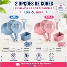Cortador de Legumes Multifuncional 12 Peças Ralador Fatiador Mandoline Inox Descascador Cozinha