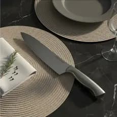 Faca Chef Inox 33cm Profissional Cozinha Aço Inoxidável Shine Multiuso utensílio de cozinha