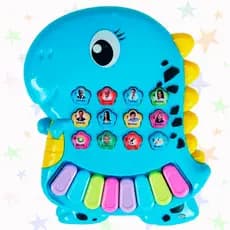 Brinquedo Infantil Dino Piano Musical - Brinquedo Infantil Educacional Música e Diversão
