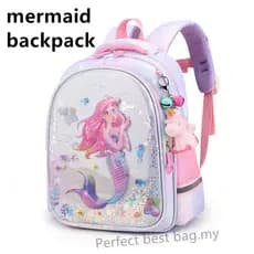 Mochila Sereia Para Mulher Olá kitty Bolsa Escolar Meninas Crianças Implorar sekolah Com Concha À Prova D'água bagpack I