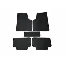 Tapete para Carro Universal em Borracha, Antiderrapante, Impermeável, 5 Peças Preto Gol, Uno, Parati