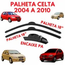 Palhetas Limpador de Parabrisa SILICONE Celta 2004 2005 2006 2007 2008 2009 2010 Palhetas Dianteiras