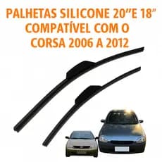 Palhetas Limpador de Parabrisa SILICONE CORSA 2006 2007 2008 2009 2010 2011 2012 Palhetas Dianteiras
