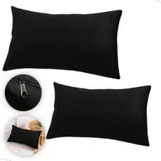 Kit 2 Capa De Almofada Suede Retangular Decoração 50cmx30cm