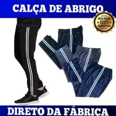 Calça Esportiva  - Agasalho - Abrigo - Adulto e Plus Size