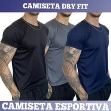 Camiseta Dry Fit Masculina Lisa - Casual Treino Academia Esportes Exercícios Corrida