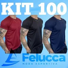 KIT 100 Camisetas - Treino Academia Esportes Exercícios Corrida Casual