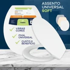 Tampa de Vaso Sanitário Soft Universal Assento Oval Confortável Compatível Deca Celite Incepa