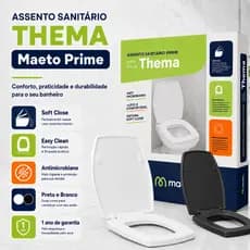 Assento Sanitário Tampa de Vaso Thema Soft Close Amortecedor Fácil Limpeza Deca Celite Incepa 6LPF 1.6GPF