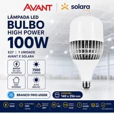 Lâmpada Led Bulbo 100W E27 6500K Branco Frio Alta Potência Bivolt
