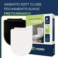 Assento Sanitário Tampa de Vaso Carrara Soft Close Amortecedor Fácil Limpeza Deca Celite Incepa 6LPF 1.6GPF