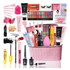Kit Maquiagem Prático Para o Dia a Dia Com Pincéis