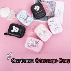 Portable Zipper Bag Travel Storage Box USB Headphone Charger/External Hard Drive