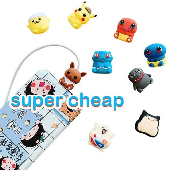 Protetor De Cabo Carregador USB Para Android/IPhone/anime/Desenho