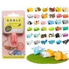 Desenhos Animais Mordida Cabo Protetor De Cães Gatos Fofo Modelador Organizador Para Iphone Ipad Data Line Proteção Telefone Android Acessórios