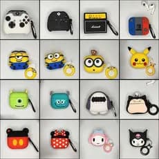 Desenho Para Estojo De airpods Capa De Silicone Cute Headset 3D Protetora Fone De Ouvido