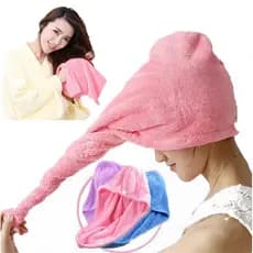 Toalha de Banho de Microfibra Mágica para Secagem Rápida do Cabelo, Touca de Cabelo, Touca de Spa