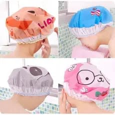 Touca de Banho Impermeável Infantil Estampas Sortidas Toca Plástica Kids bebe impermeavel Plastico