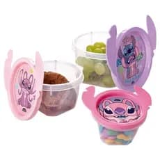 Potes Kit 3un Angel Stitch Lúdico 3D Lancheira Passeio Plasútil Escolar Infantil