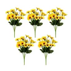 Buquês de Girassol Artificial Amarelo Flores Decoração