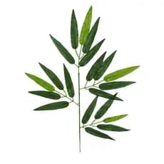 Kit 12 Galhos Folhas De Bambu Verde Decoração Arranjo Elegante