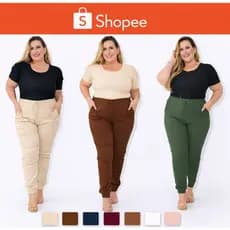 ✨ Calça jogger Feminina Plus zise, Conforto, Bolsos e Estilo Casual com ajuste perfeito ao corpo✨