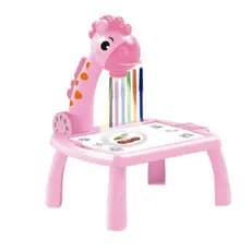 Mesa Lousa Projetora Mágica Colorir Infantil Rosa