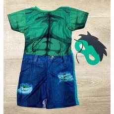 Roupa Fantasia Infantil Hulk Vingadores com Máscara festa aniversário