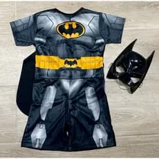 Fantasia Infantil Batman curta Com Máscara 2 a 8 anos