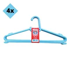Kit Cabide Infantil Plástico Reforçado Azul c/ 04 Unidades