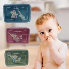Lancheira Plastica Infantil c/ Divisória e Trava Grande MB001