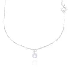 Colar Cadeado Ponto de luz 1,2mm Banho Prata 925
