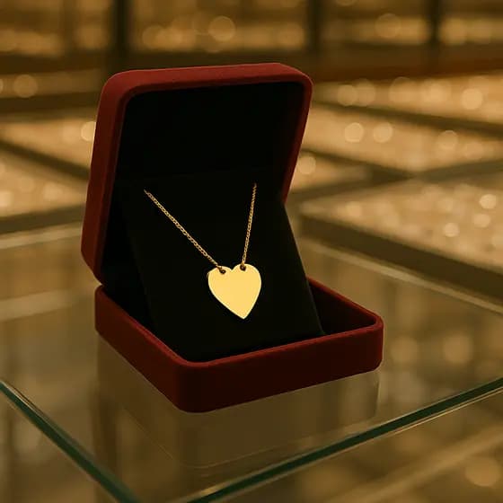 Colar Banhado a Ouro Intenso 24k Coração Chamonix Feminino