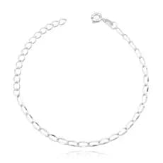 Pulseira Grumet Aberta 2,8mm Fecho Tradicional Banho Prata 925