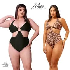 Maiô decotado fio duplo cavado feminino bojo removivel com detalhe em argola ideal pra praia e clube