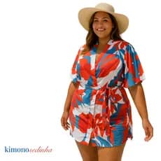 SAÍDA DE PRAIA KIMONO TECIDO LEVE SUPER CONFORTAVEL ESTAMPADO ESTILOSO IDEAL PARA RISOT PRAIA  CLUBE