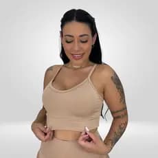 Kit 8 Top Nadador Conforto Feminino Sem Bojo Fitness Sutiã Esportivo Elasticidade Alta Qualidade